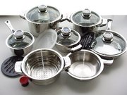 Набор посуды HoffMayer кастрюли из нержавеющей стали с термодатчиками