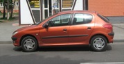 Peugeot 206,  1999 г.,  1, 1 л,  бензин,  оранжевый металлик.