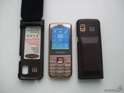 Nokia 6700 с двумя сим картами,  с доп. батареей встроенной в чехол. Но