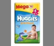 Подгузники Huggies Premium 4 (8-14кг) 70 штук Чехия