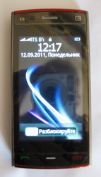 Nokia X6 на 2 sim c WiFi  