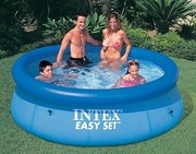 Надувной бассейн Intex Easy Set Pool с непрозрачными стенками. Бассейн