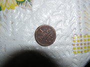 медная монета 1 деньга 1798 года,   буквы ЕМ