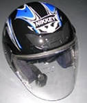 Мотошлем Nikkey 201 (шлем для скутера, мотоцикла,  квадрацикла).Черный. 