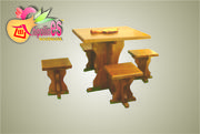 Садовый комплект мебели ««КВАДРАТ» деревянный