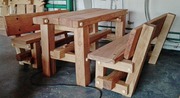 Набор ДУБОВОЙ мебели «ДАЧНЫЙ» (стол + 2 скамьи)
