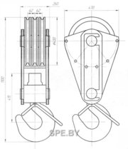 Крюковая подвеска ПК-12, 5-17А-3-400-16, 5