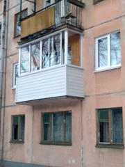 Обшивка балконов,   внутренняя и наружная отделка.